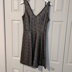 Maurices Mini Fit & Flare Black Sparkling New Years Eve Holiday Dress Sz Medium